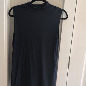 Athleta Navy Knit Sleeveless Blouse